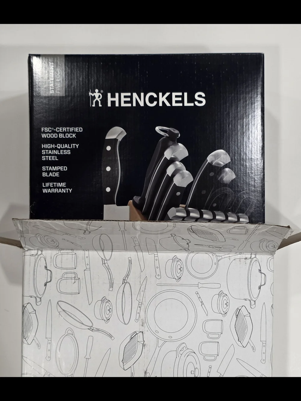 ZWILLING J.A. Henckels Black and Silver 15-Piece Knife Block Set